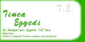 timea egyedi business card